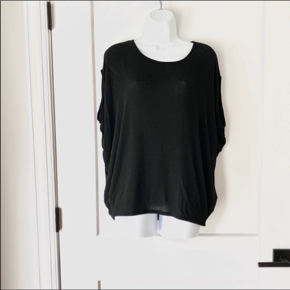Ella Moss Icon Short Sleeve Tee Shirt Top Black - Picture 5 of 12